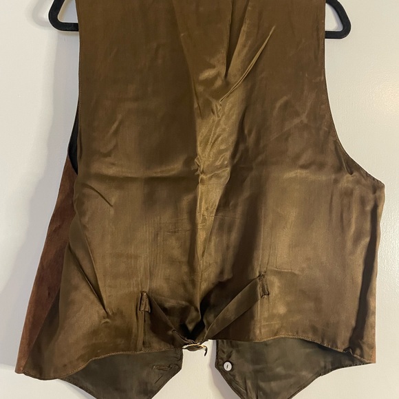 Brown 100% Leather Vest - Picture 2 of 3